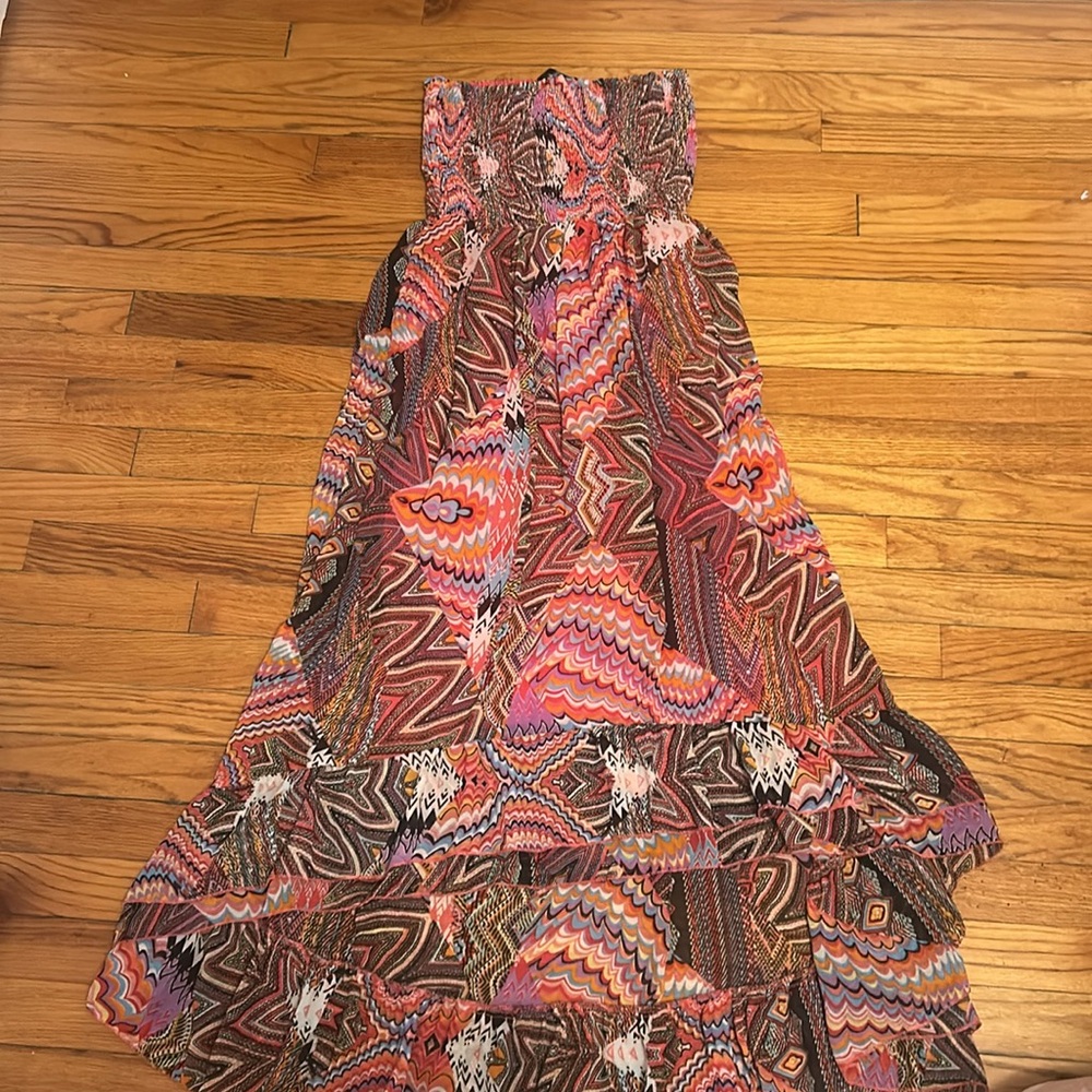 Strapless high low dress